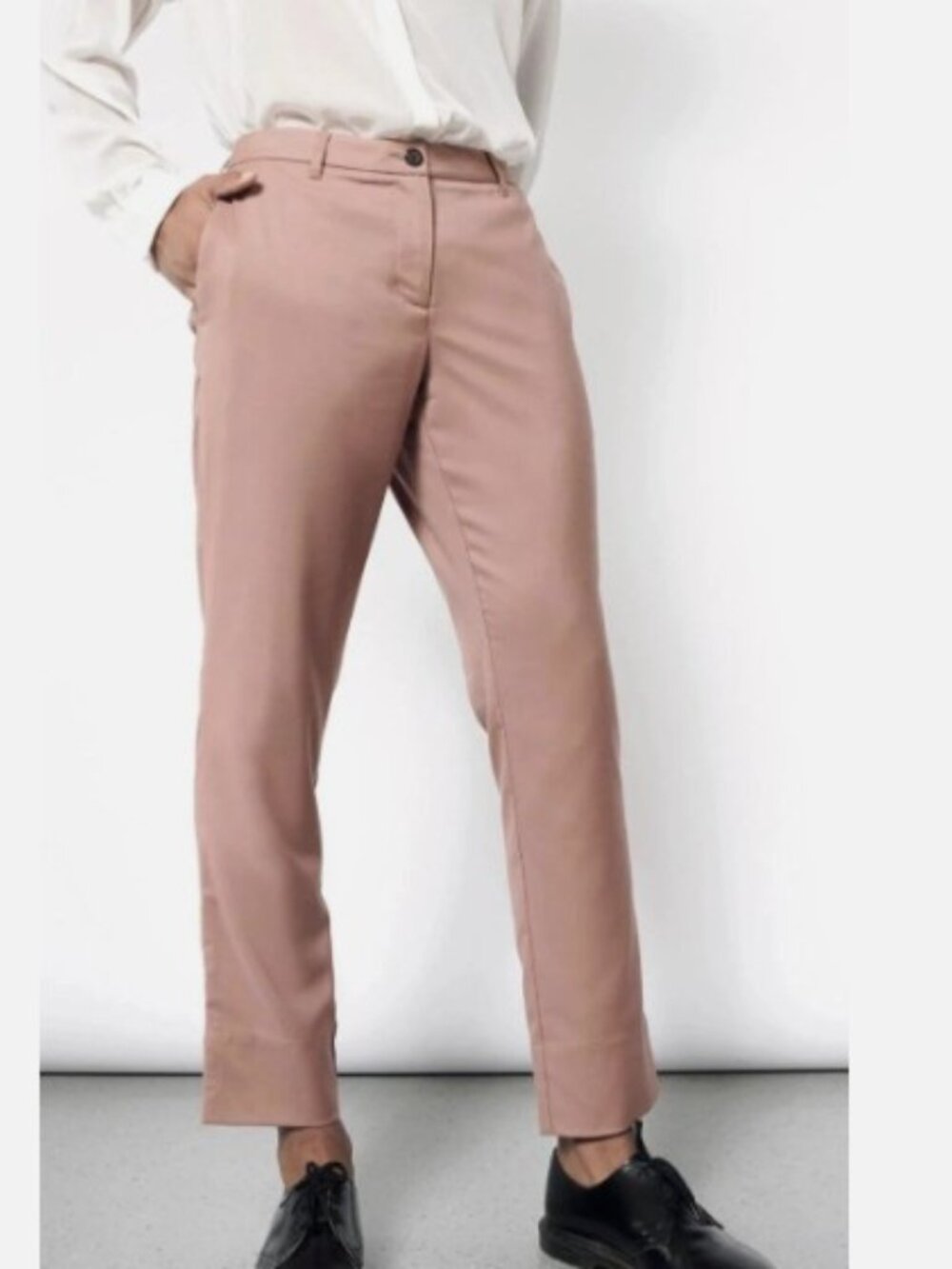 Wildfang The Empower Trouser Rose Brown Tailored Tapered Pants NWT